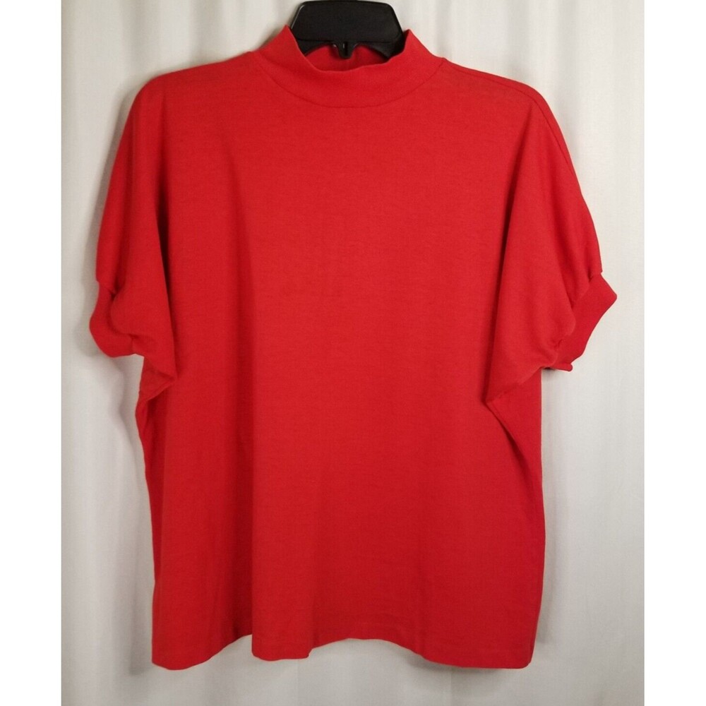 Red Women's Top Skylite Brand Made USA Size tag is 40 Classic Elegant Red
